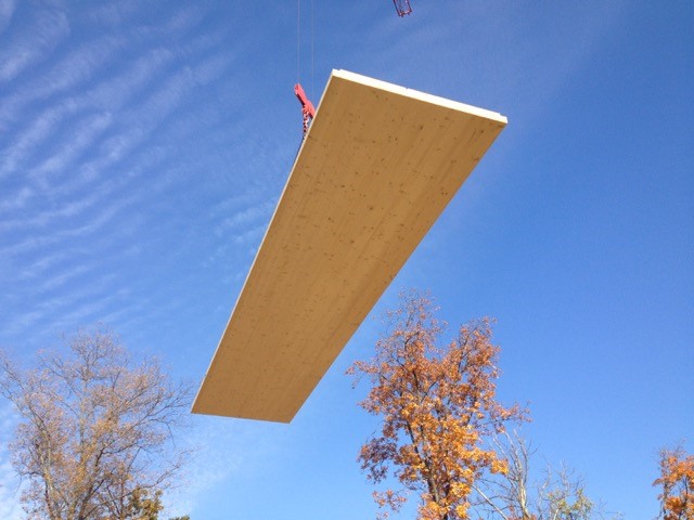 CLT Board on Crane